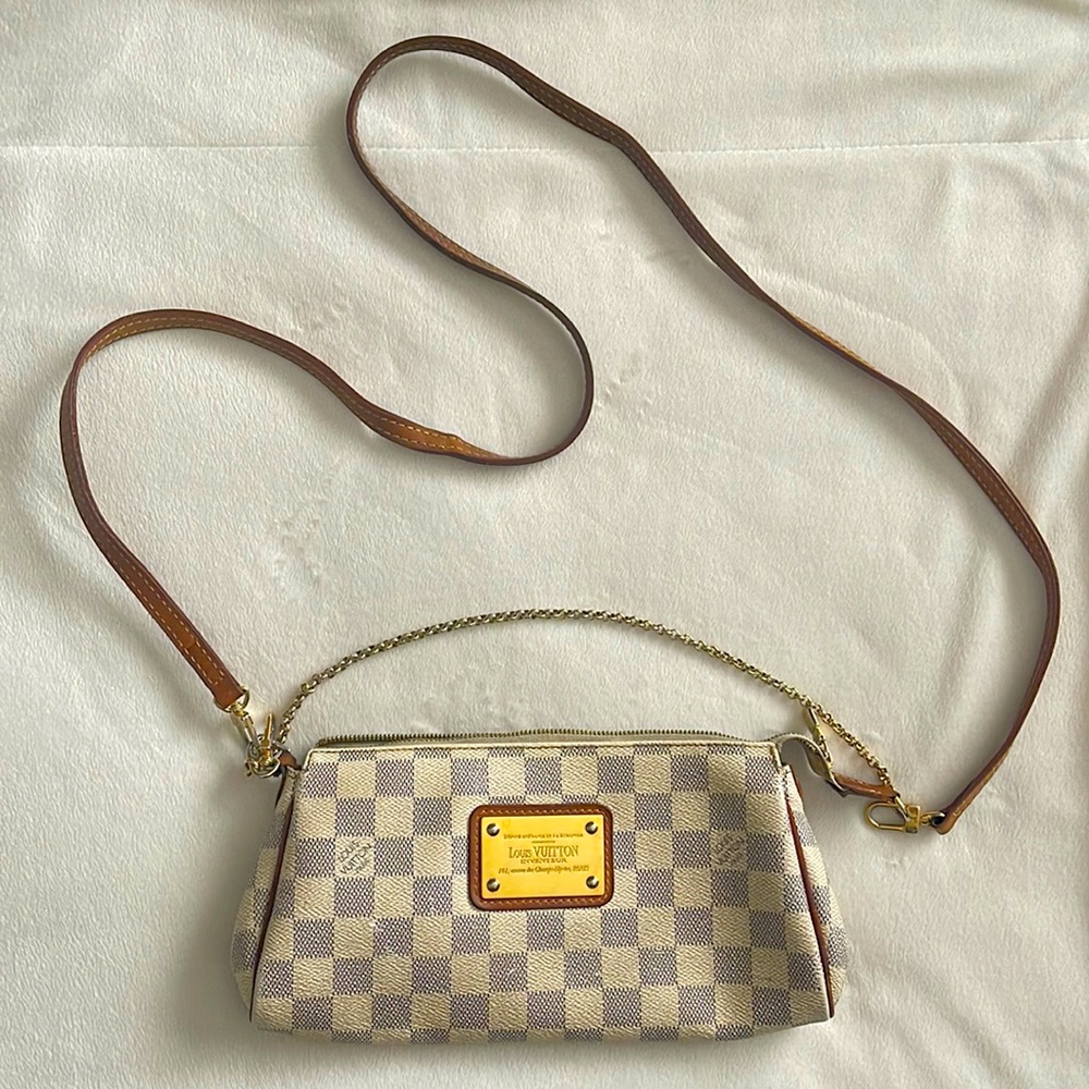 Louis Vuitton Eva Damier Azur 2way Cross Body Bag